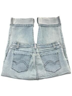 Lee Slender Secret Rhinestone Wave Mid Rise Capri Jeans